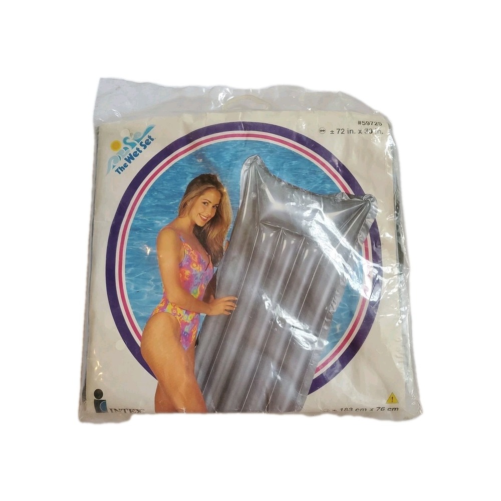 Vintage Intex Wet Set Action Mat Silver Pool‎ Float Style 59725 New Dead Stock